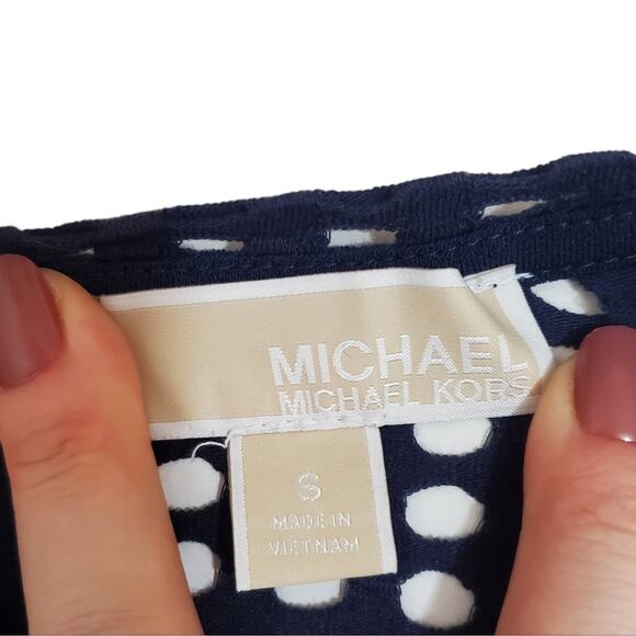 Michael Kors | Soft Mesh Panel Fit and Flare Stretch Dress - Picture 9 of 12